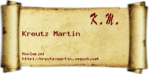 Kreutz Martin névjegykártya